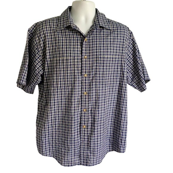 Arrow Tournament Men's Short Sleeve Button Down Shirt Size Large - Picture 2 of 9
